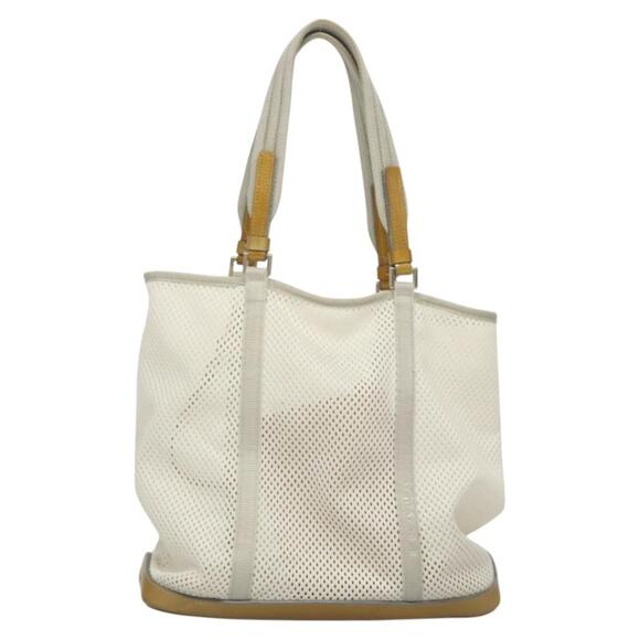PRADA Shoulder Bag Nylon White Silver - Picture 2 of 13